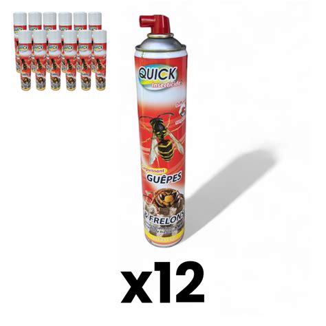 AEROSOL insecticide frelons et guêpes 750ml Quick X12