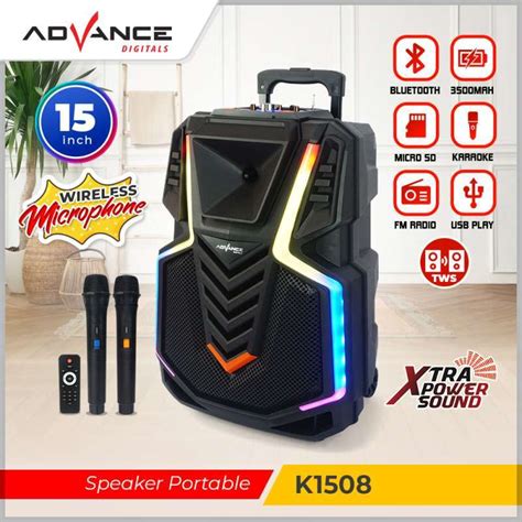 Promo SPEAKER PORTABLE 15 INCH DUA MIC SPEAKER MEETING PORTABEL 15