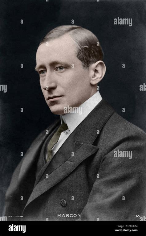 Guglielmo Marconi - portrait - inventor of first system of wireless ...