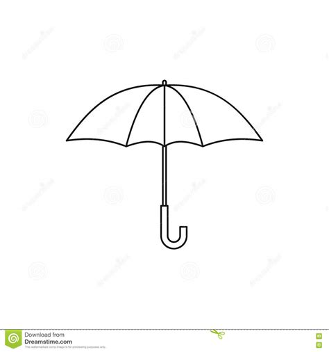 Umbrella Icon Outline Style Stock Vector Illustration Of Isolated