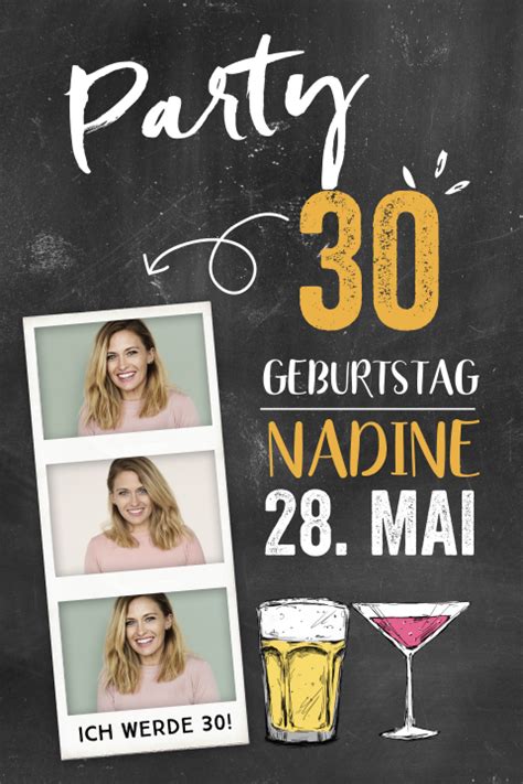 Einladung zum 50 Geburtstag mit Platz für eigene Fotos