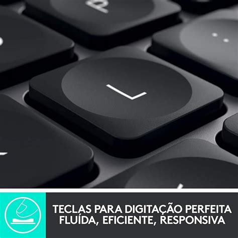 Teclado Sem Fio Logitech Mx Keys Com Iluminação Inteligente Conexão Usb Unifying Ou Bluetooth