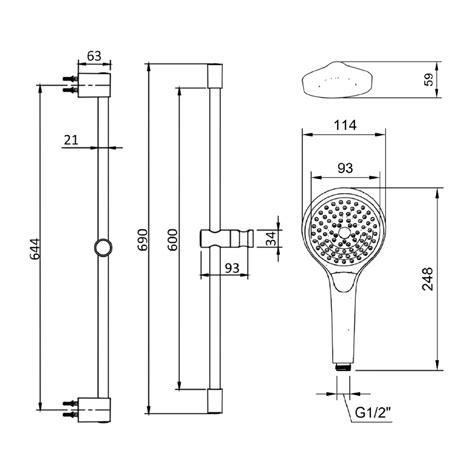 Villeroy Boch Shower Kit TVS109007UK061 Chrome