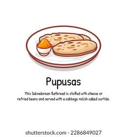 Pupusas El Salvador Over Royalty Free Licensable Stock Vectors