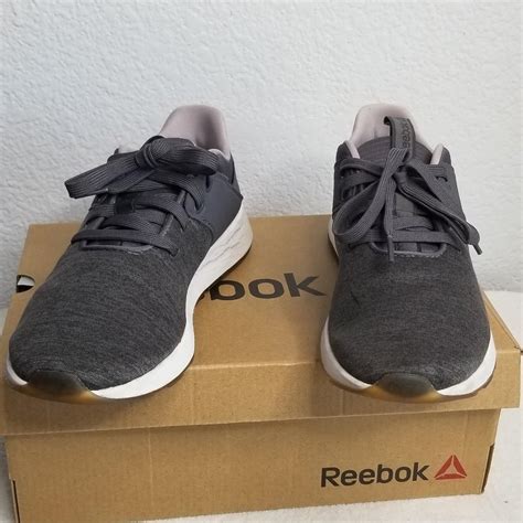 Reebok Women's Grey and White Trainers | Depop