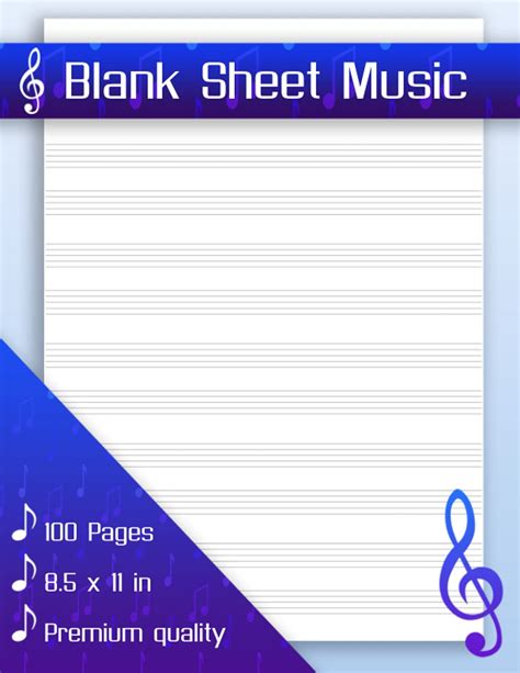 Blank Sheet Music Musicians Blank Sheet Music Notebook Paper For Musicians Staff Paper