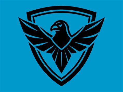 Premium Flying Falcon in Shield Logo Template PNG vector in SVG, PDF ...