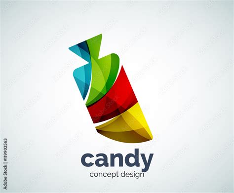 Vector candy logo template Stock Vector | Adobe Stock