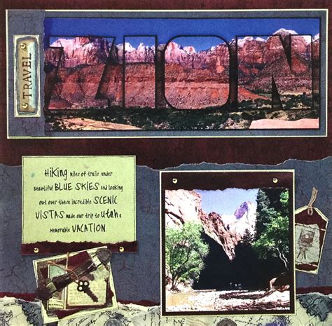 Zion Utah Hiking Trip Zion Utah Scrapbook