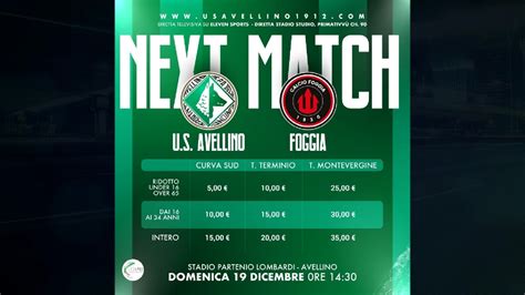 Avellino Foggia Da Domani Via Alla Prevendita