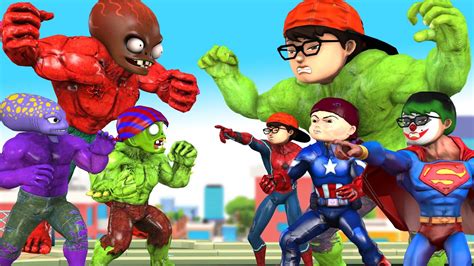 Baby Nick Transform Giant Nickhulk Vs Team Giant Zombie Rescue Team