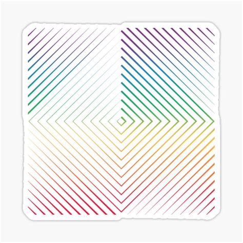 "Rainbow Optical Illusion, Color Gradient, Optical Art" Sticker for ...