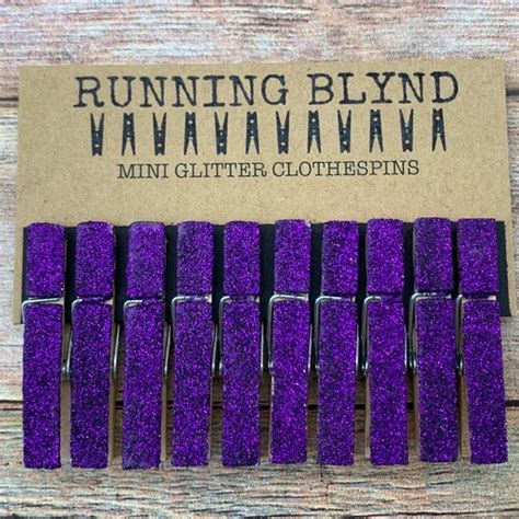 Mini Gold Glitter Clothespins Set Of Ten 10 Wedding Decor Etsy