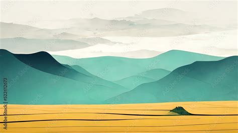 Mountains, flat 2d, minimal vintage wallpaper. 4k backgrounds of ...