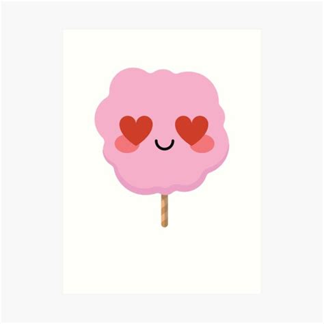 "Cotton Candy Emoji " Art Print for Sale by HippoEmo | Redbubble