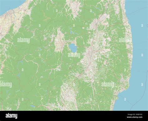 Fukushima, prefecture of Japan. Open Street Map Stock Photo - Alamy