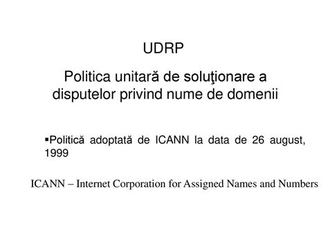 Limitele dreptului de folosinţă asupra numelui de domeniu ro ppt