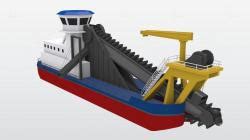 Barge Dredger European D Models Stlfinder