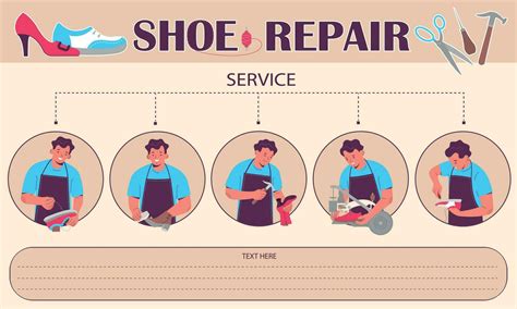 Shoe Repair Flat Infographic Vector Art At Vecteezy