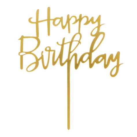 Buy Gold Acrylic Happy Birthday Cake Topper For GBP 1 99 Card Factory UK