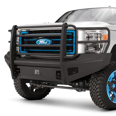 Fab Fours® - Ford F-250 2008-2009 Black Steel Elite Full Width Front HD ...