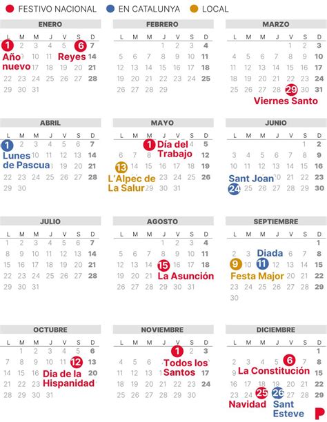 CALENDARIO Laboral De SABADELL De 2024 Con FESTIVOS