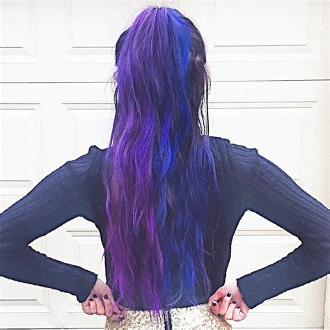 Half Blue And Half Purple Hair