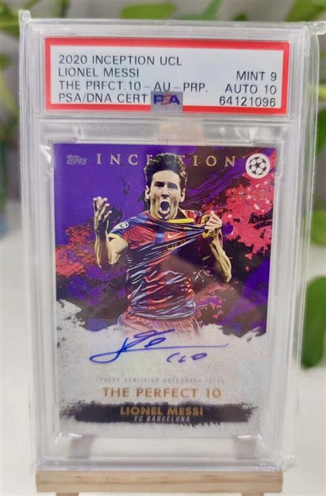 Lionel Messi Autographed Signed Topps Inception Ucl The Prfct Au