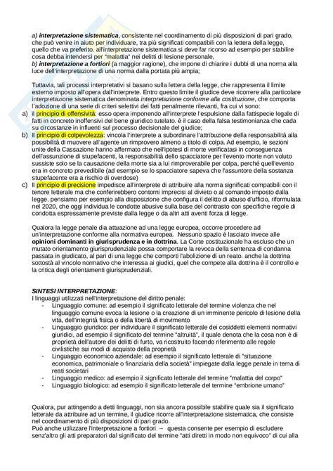 Appunti Lezione Diritto Penale 1 Primo Semestre