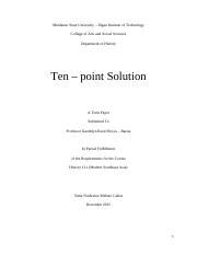 Ten Point Solution Docx Mindanao State University Iligan