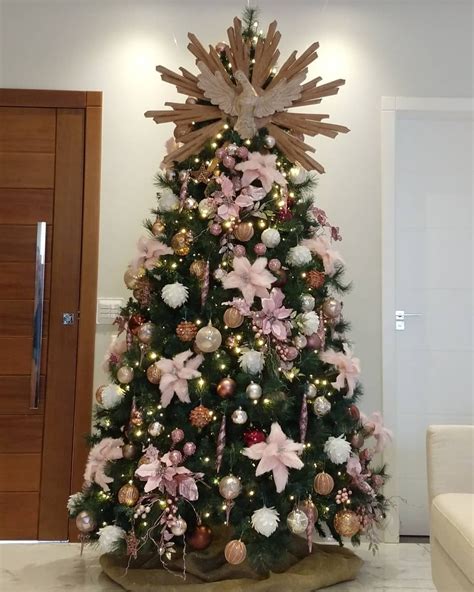 Rvore De Natal Rose Gold Ideias Elegantes