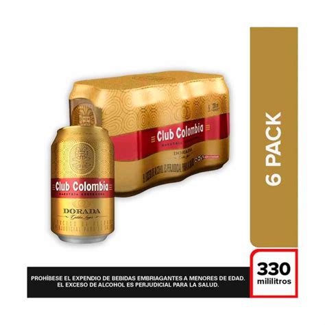 Cerveza Club Colombia Dorada Lata X 330ml X 6 Unidades La Vaquita