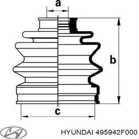 495942F000 Hyundai/Kia пыльник шруса наружный правый
