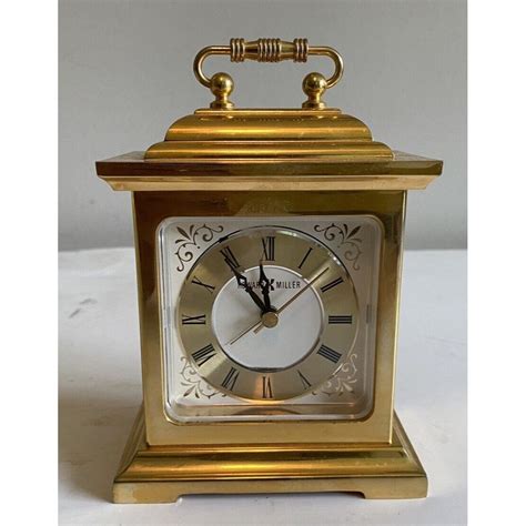 Howard Miller Clock Desk Quartz Brass Gold Made In Japan Etsy