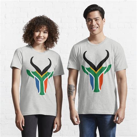 South African Flag Springbok T Shirt For Sale By Grizzlygaz