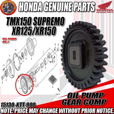 Tmx Supremo Xr Xr Oil Pump Gear Comp Hpi Genuine Ktt