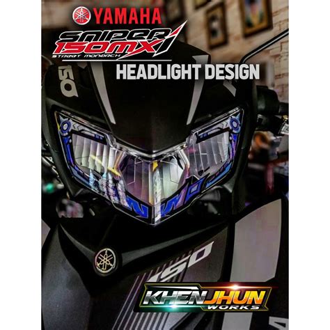 Headlight Decal For Yamaha Sniper 150 2020 For Doxou Monster Blue