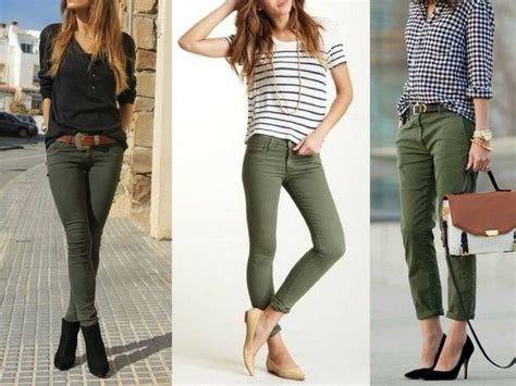 3 What Colors Look Good With Olive Green Pants Quora Green Jeggings Outfit Olive Green