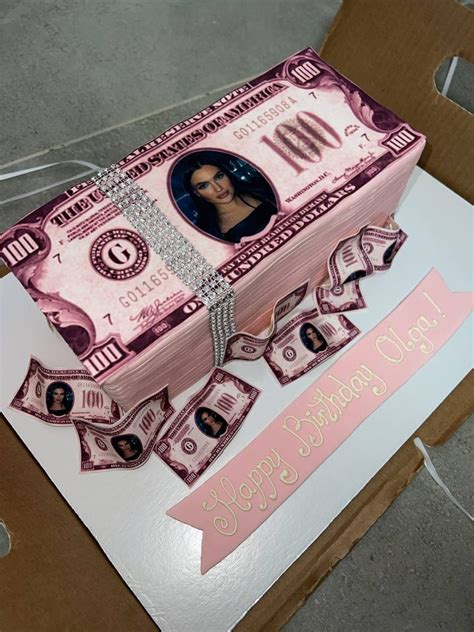 Pink 100 Dollar Bills A4 Edible Icing Cake Wrap Artofit