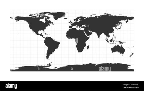 Weltkarte Rechteckige Platte Carree Projektion Globus Mit Breiten