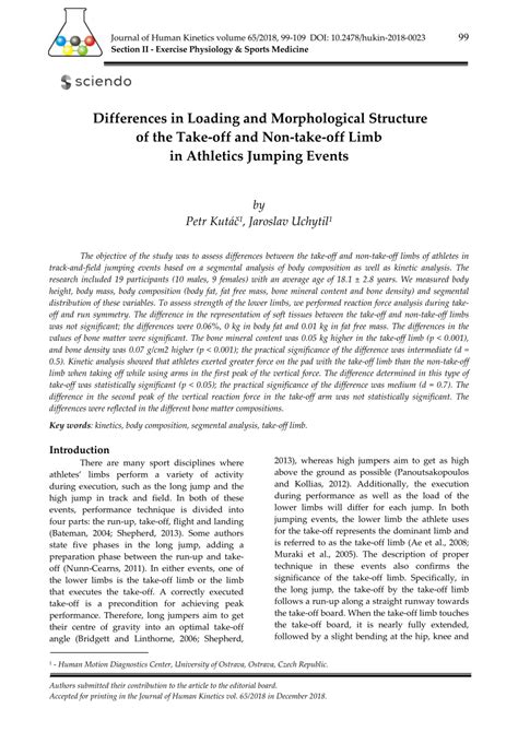 PDF Differences In Loading And Morphological Structure Of The Take