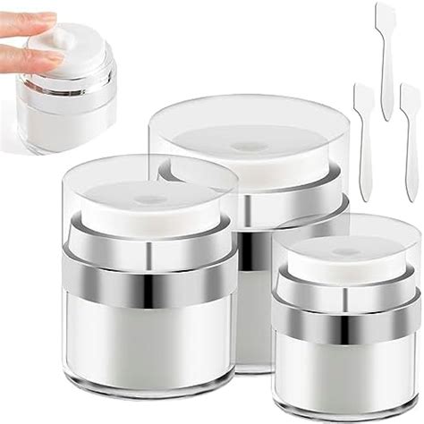 Distributeur de Pots de Crème à Pompe Sans Air Lot de 3 pots