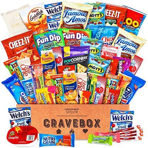 Cravebox Deluxe Care Package Snack Box T Basket Variety Pack