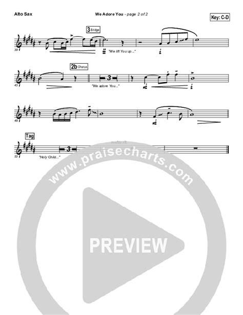 We Adore You Alto Sax Sheet Music Pdf Paul Baloche Praisecharts