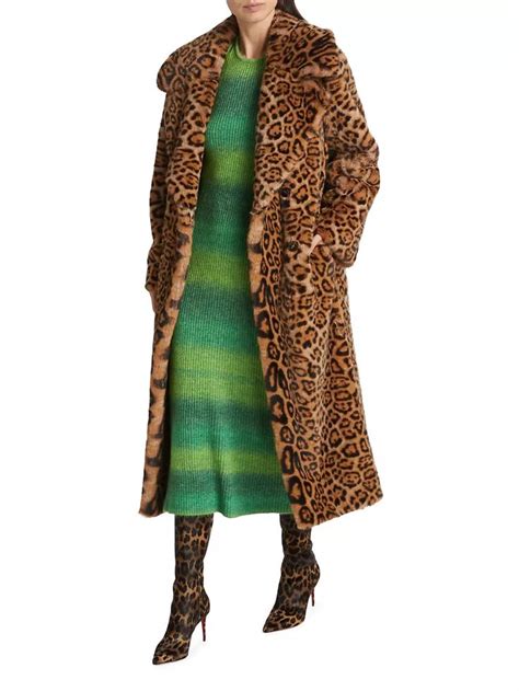 Shop Simon Miller Jetz Cheetah Print Faux Fur Coat Saks Fifth Avenue