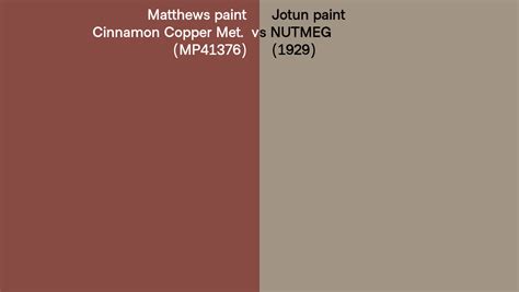 Matthews Paint Cinnamon Copper Met Mp Vs Jotun Paint Nutmeg