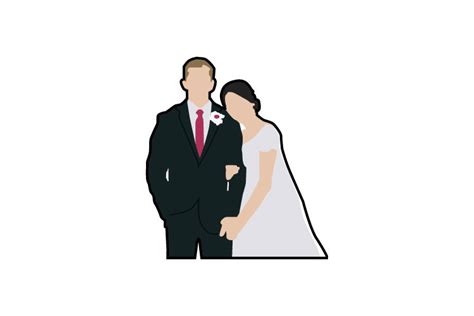 Couple Wedding Bride Drawing Isolated