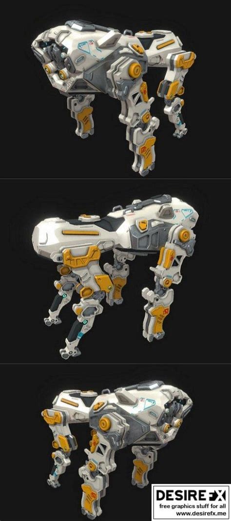 Desire FX 3d Models Sci Fi Quadruped Scout Robot 3D Model