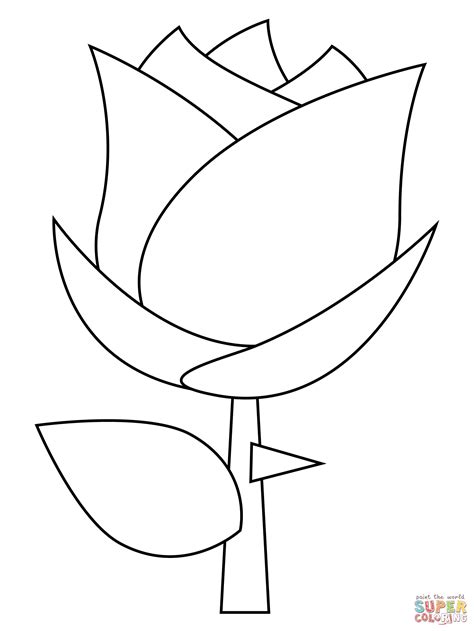 Rose coloring page | Free Printable Coloring Pages