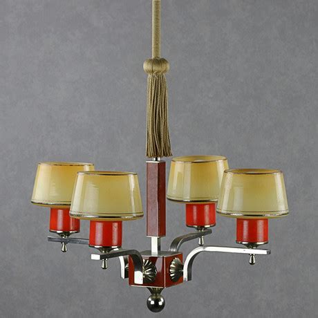 Taklampa Krom Glas Art Deco Tal Belysning Lampor